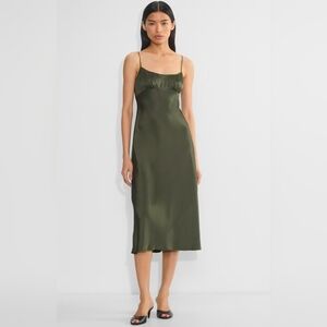 Aritzia Wilfred Toulouse Olive Green Slip Dress NWT
